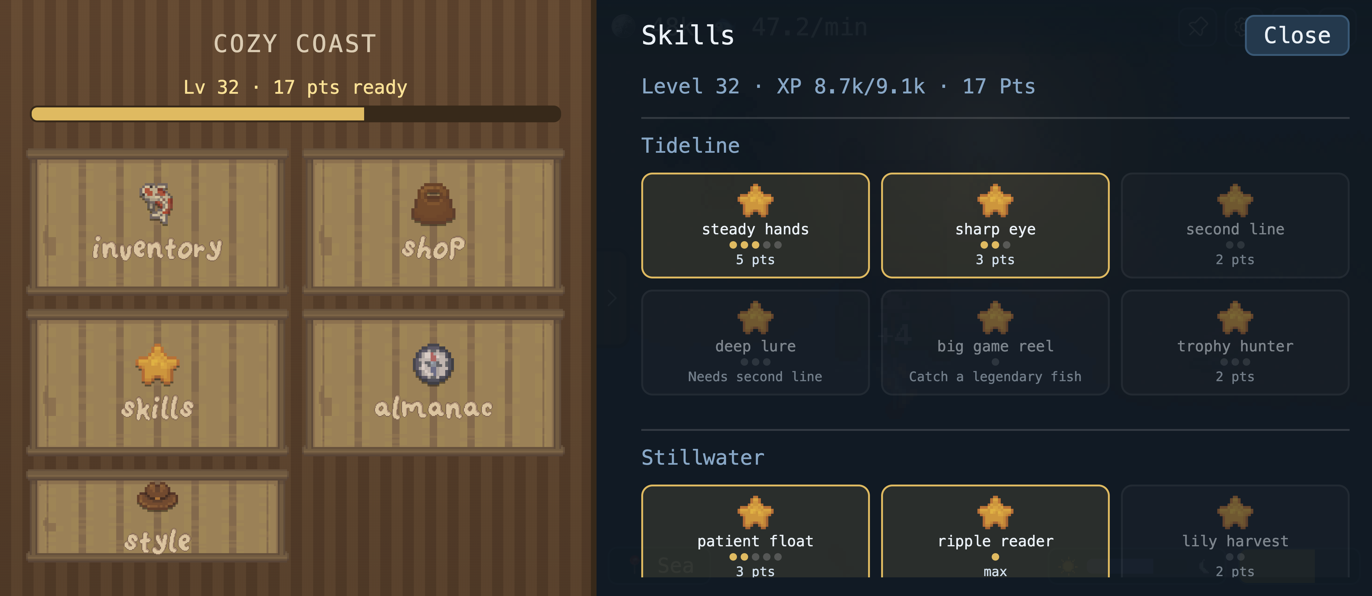 The skill tree